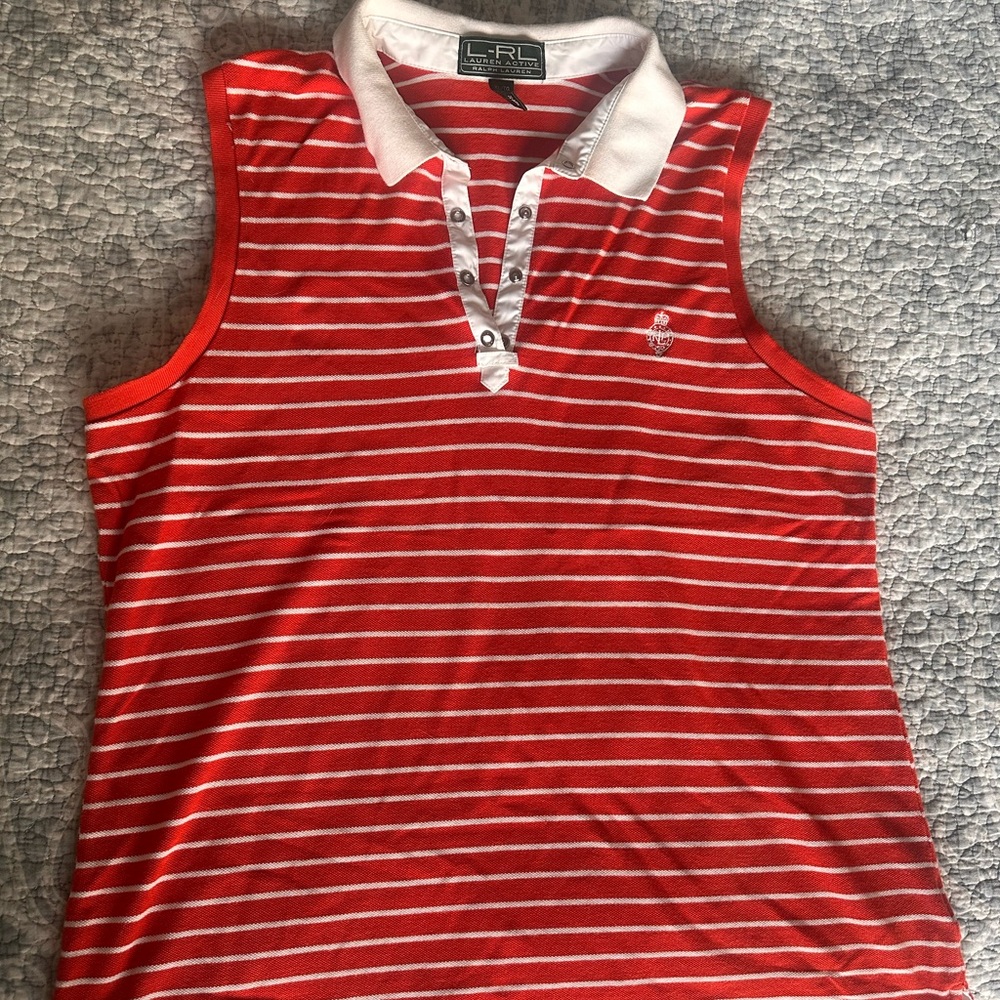 Vintage Ralph Lauren sleeveless polo 
100% cotton